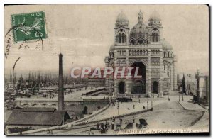 Old Postcard Marseille The Cathedral and the Joliette