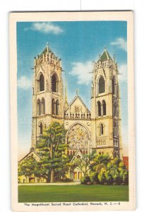 Newark New Jersey NJ Postcard 1930-1950 The Magnificent Sacred Heart Cathedral