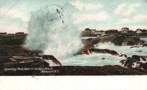 Vintage Postcard 1908 Spouting Rock West Of Bailey's Beach Newport Rhode Island