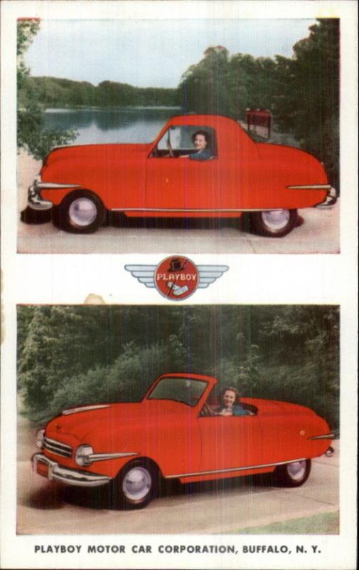 Auto Car Advertising Playboy Motor Car Corp Buffalo NY Old Postcard