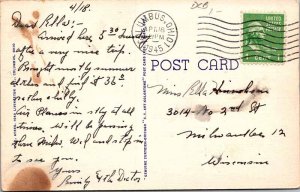 Postcard SCHOOL SCENE Columbus Ohio OH AK5868