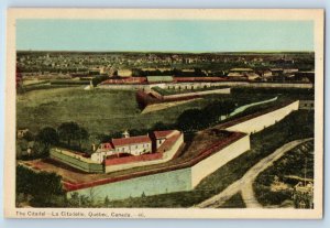 Quebec Canada Postcard The Citadel Aerial View c1940's Unposted Vintage