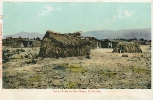 Postcard California Indian huts on the Desert Britton & Rey undivided CA24-2824