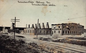 J80/ Crooksville Ohio Postcard c1910 China Company Pottery Kilns 357