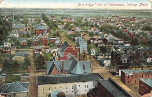 Vintage Bird's-Eye View Postcard of Valparaiso IN, 1911 Divided Back