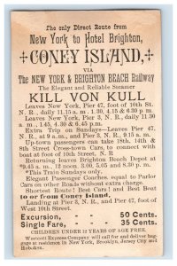 1880s Coney Island NY Hotel Brighton Beach Railway Kill Von Kull #1 F108