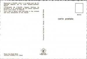 Restaurant L'igloo Dance Dine Wine Canada Postcard