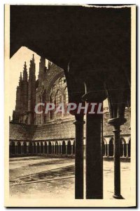 Old Postcard Mont St Michel Abbey The Cloister