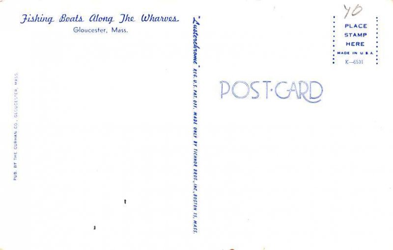 Fishing Boat along the Wharves Gloucester, Massachusetts MA  