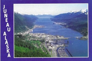 Juneau Alaska Looking South at the Gastineau Channel 4 by 6
