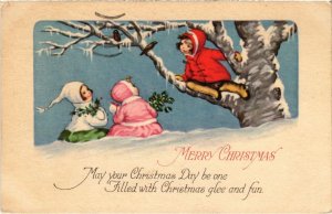 CPA AK Girl - Christmas - Artist Signed CHILDREN (1293596)