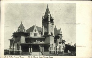 South Vernon Texas TX Methodist Episcopal Church c1910 Postcard