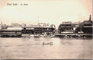 Egypt Port Said Le Quai Vintage Postcard C117