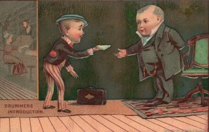 1880s-90s Drummers Introduction Salesman and Retail Owner Trade Card