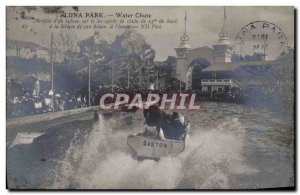 Old Postcard Fete Foraine Luna Park Water fall of Arrival & # 39un boat on th...