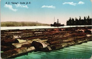 SS 'Spray' Sooke BC Ship Boat Vancouver Island Unused Sanderson Postcard E72