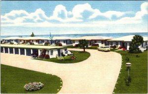 Cocoa Beach, FL Florida  BAL-RAY MOTEL~HK Ballentine ROADSIDE  ca1940's Postcard