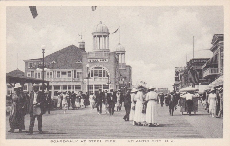 New Jersey Atlantic City Boardwalk At Steel Pier Albertype sk1742