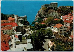 Dubrovnik The City Walls And Fort Lovrijenac Dubrovnik Croatia Theater Postcard