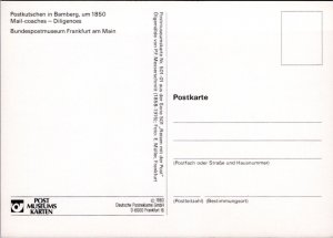 Postcard Postal Art Mail coaches in Bamberg Germany