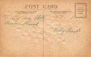 LP66   Easter  Postcard chicks nest willows