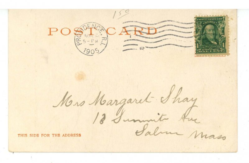 RI - Providence. Roger Williams Park, Roger Williams Statue,  ca 1905