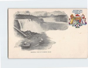 Postcard General View of Niagara Falls