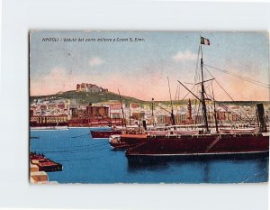 Postcard Veduta del porto militare e Castel S. Elmo, Naples, Italy