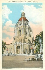 Pasadena, California New City Hall, Fountain, WB Unused