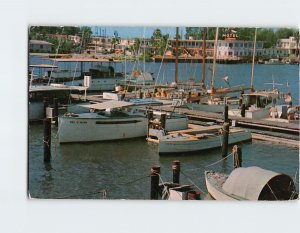 Postcard View of boats at Clearwater Marina, Clearwater, Florida