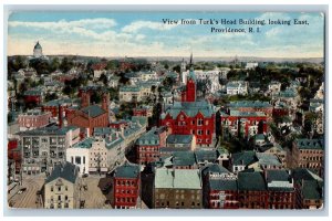 Providence Rhode Island RI Postcard From Turk's Head Building Looking East 1915