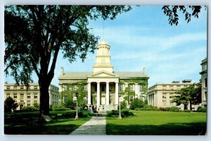 Iowa City Iowa IA Postcard First Capitol Campus State University Schaeffer c1968