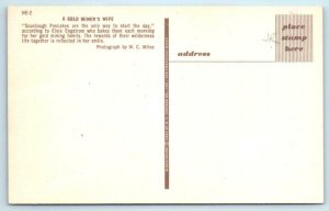 NOME, AK ~ Gold Miners HERB ENGSTROM & ELSIE ENGSTROM Basin Creek Mine Postcard