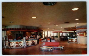 SEQUOYAH STATE PARK, Oklahoma OK ~ Lobby WESTERN HILLS LODGE c1960s Postcard