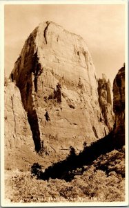 RPPC Great White Throne Zion National Park UT Union Pacific Vintage Postcard J25