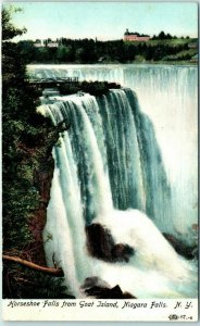 M-19560 Horseshoe Falls From Goat Island New York Niagara Falls Canada