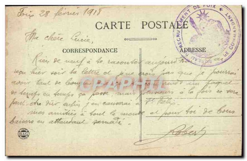 Postcard Old Foix Ariege La Prefecture and Tours