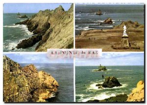 Postcard Modern Brittany Pointe du Raz general view of the Notre Dame Shipwre...