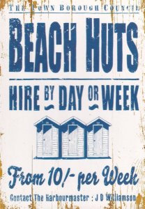 Beach Huts For Hire Martin Wiscombe Advertising Painting Postcard