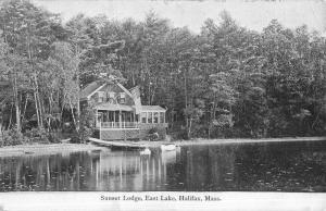 Halifax Massachusetts Sunset Lodge Waterfront Antique Postcard K48013