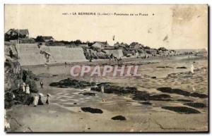 Old Postcard La Bernerie Panorama Of The Beach