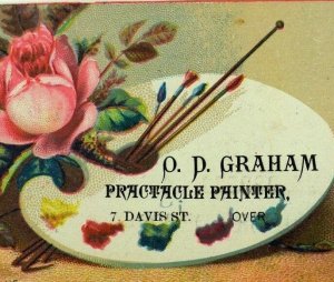 1870's-80's O.D. Graham, House, Sign, Carriage Painter, Rochester, NY Card F95