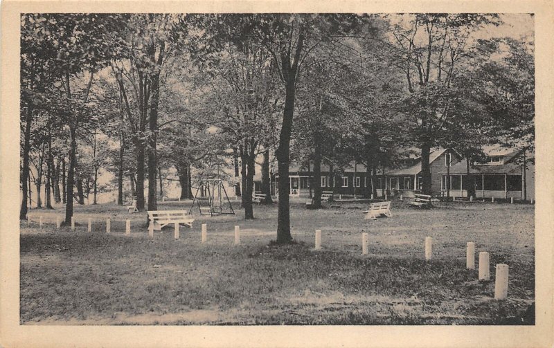 F51/ Chippewa Lake Medina Ohio Postcard c1910 Cottages Swing Park 7