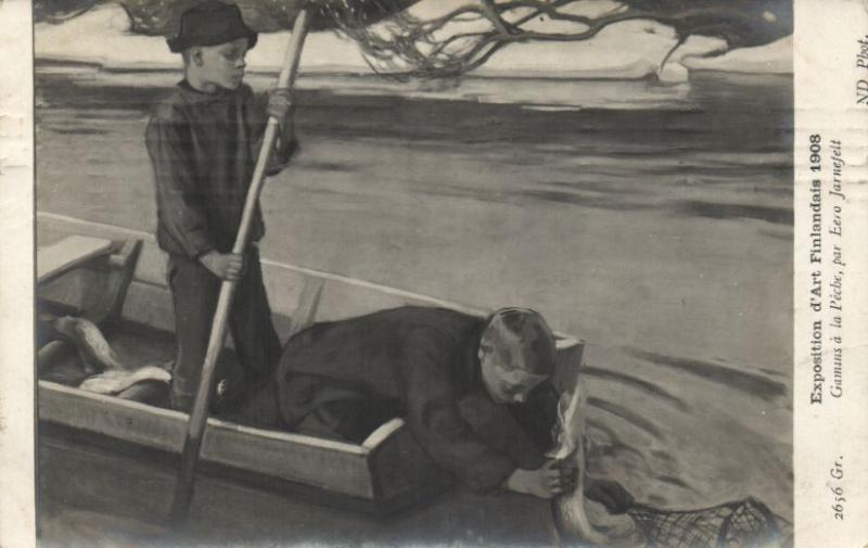 CPA Art Finlandais 1908 EERO JARNEFELT - Gamins á la peche (307724)