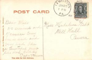 lewiston churches pennsylvania L4366 antique postcard