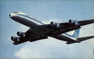 Douglas DC-8 Trans International Airlines Airplane Vintage Postcard