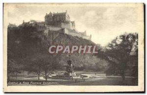 Old Postcard Edinburgh Castle Ross Fountain