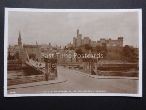 Inverness: The Old Suspension Bridge & Castle - Old RP Postcard