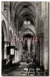 Old Postcard Cluny Interior De L & # 39Eglise Notre Dame