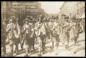 Germany 1919 Revolution Munich Freikorps Werdenfels Hoffmann RPPC 86977